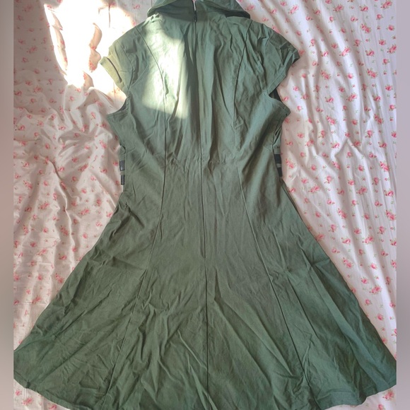 Killstar olive drab skater dress Black Ops Military Grunge Size M NO TIE - Picture 2 of 4
